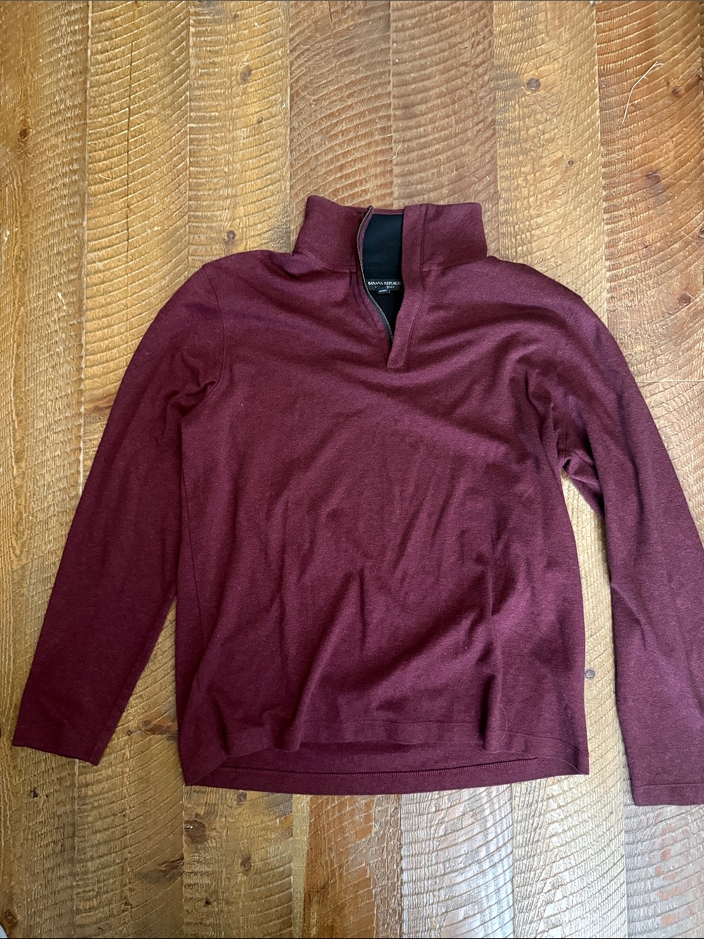 Men's Quarter-Zip Sweater - Maroon